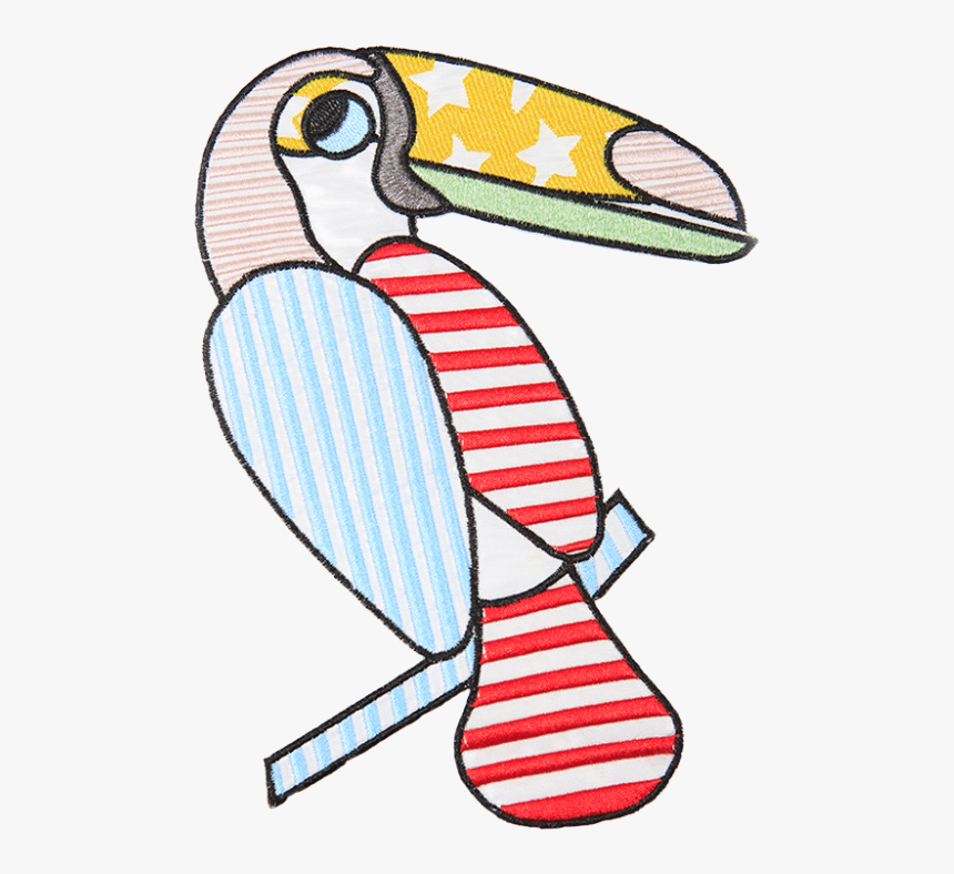 American Flag Toucan Big Applique, HD Png Download