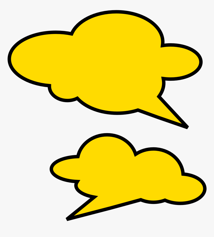 Transparent Think Bubble Clipart - Bubble Speech Png Yellow, Png Download
