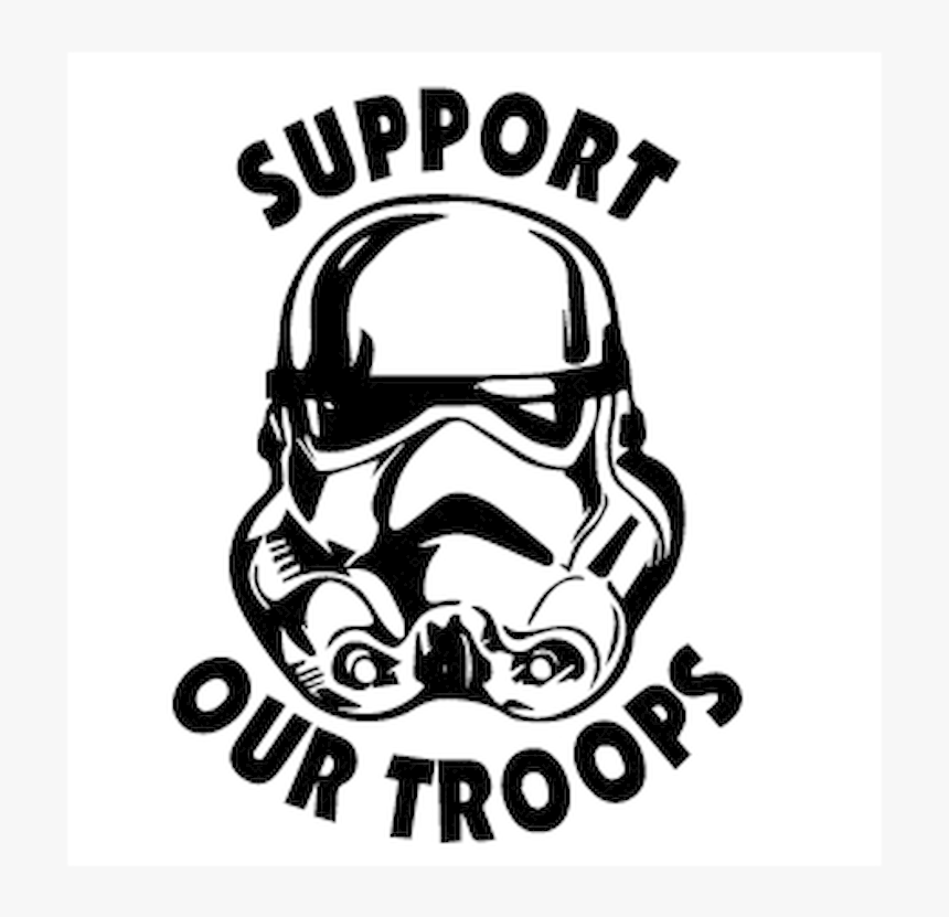 SUPPORT OUR TROOPS Vinyl Decal Sticker Car Window Star Wars Army