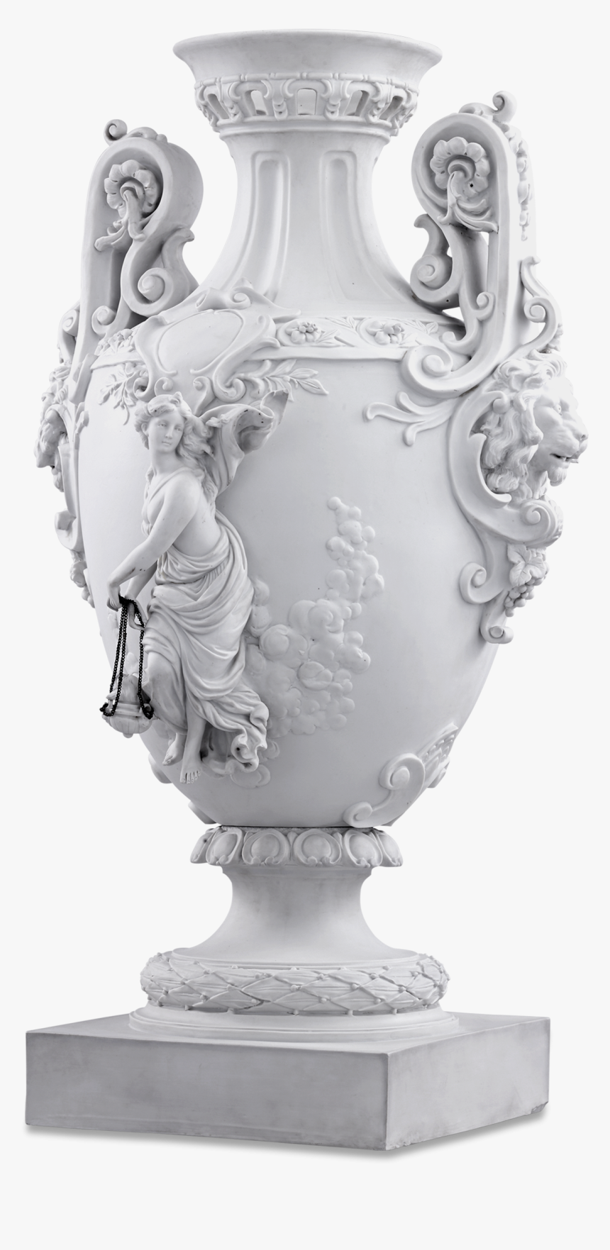 Neoclassical Bisque Porcelain Urn - Vase, HD Png Download