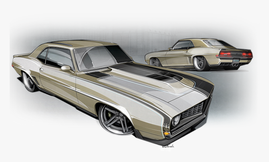1969 Hot Rod Camaro Transparent, HD Png Download