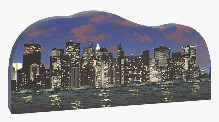 City Skyline At Night Lights - Cityscape, HD Png Download