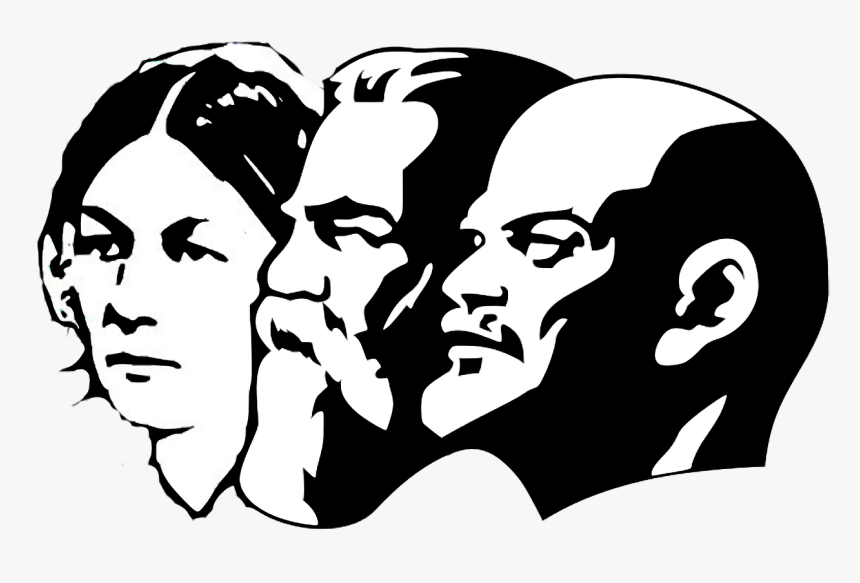 Lenin Drawing Silhouette - Marx Lenin Engels, HD Png Download