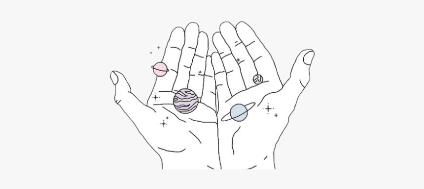 Collection Of Free Transparent - Aesthetic Space Hands, HD Png Download