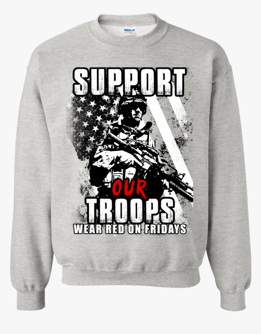 Red Shirt Friday - Support Our Troops Pullover, HD Png Download