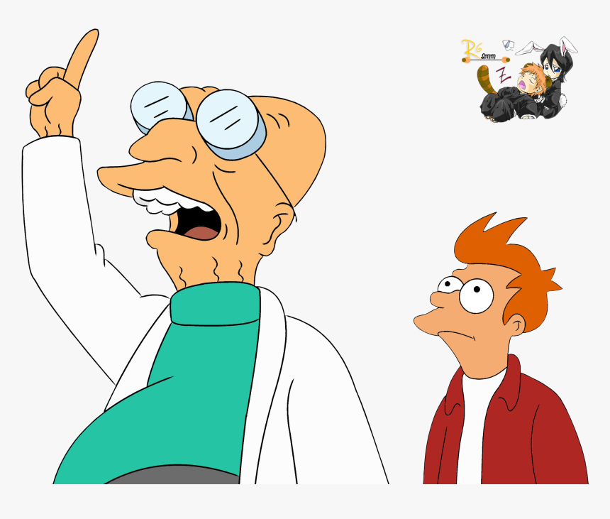 Futurama Fry Professor Png Image, Transparent Png