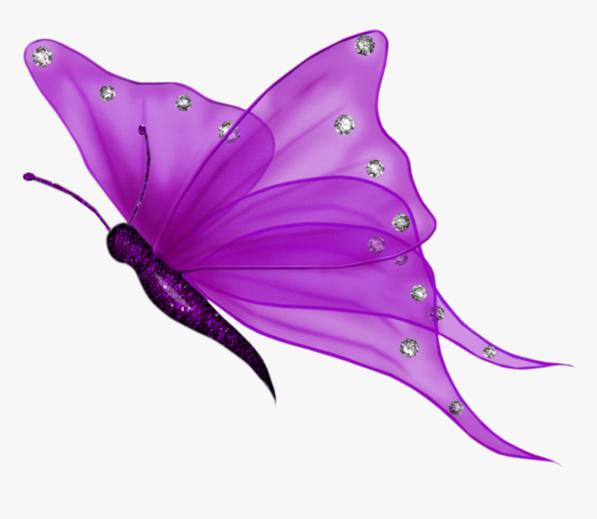 Butterfly Purple Wings Silver Wingedcreatures Shimmer, HD Png Download