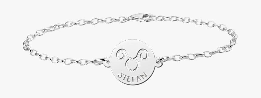 Silver Star Sign Bracelet Round Taurus, HD Png Download