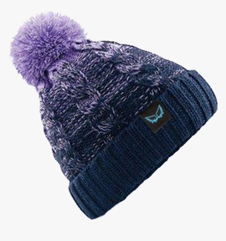 Angel Wings Purple Fade Bobble Hat, HD Png Download