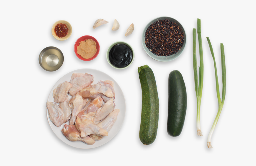 Spicy Miso-glazed Chicken Wings With Purple Rice &, HD Png Download