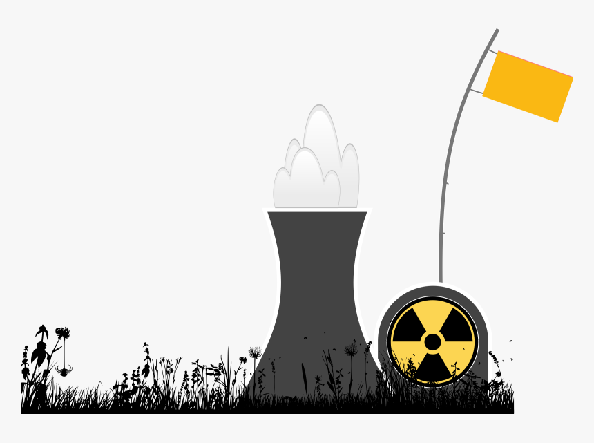 Nuclear Power Plant With Grass Silhouette Clip Arts, HD Png Download