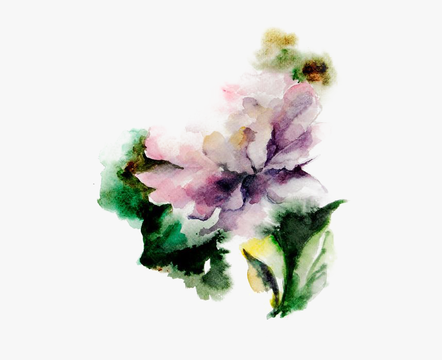 Watercolor Flowers Background Png, Transparent Png