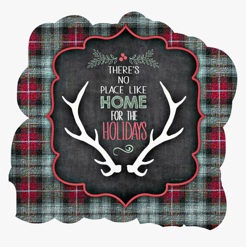 #plaid #antlers #chalk #chalkboard #holidays #christmas, HD Png Download