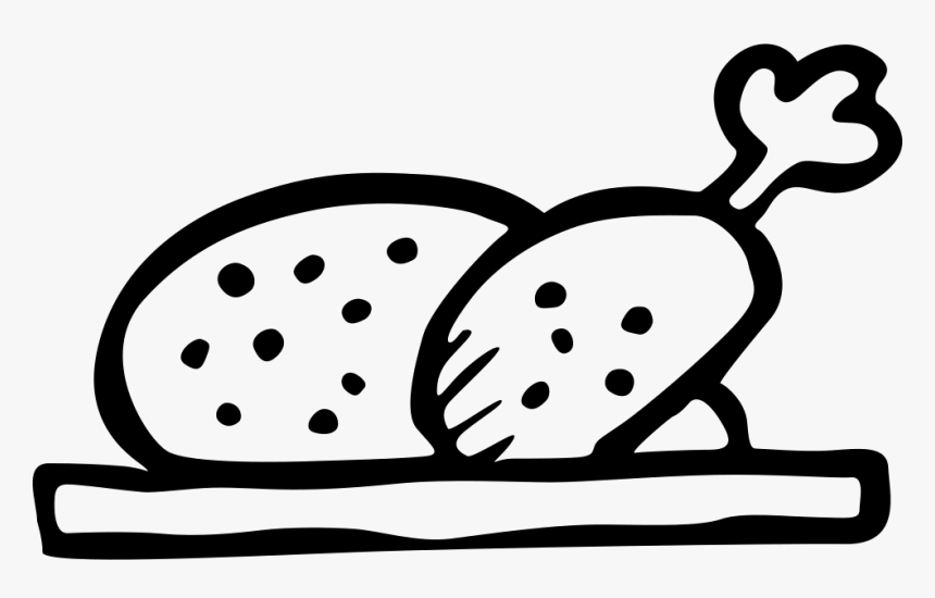 Chicken Hand Drawn Meat Pieces, HD Png Download