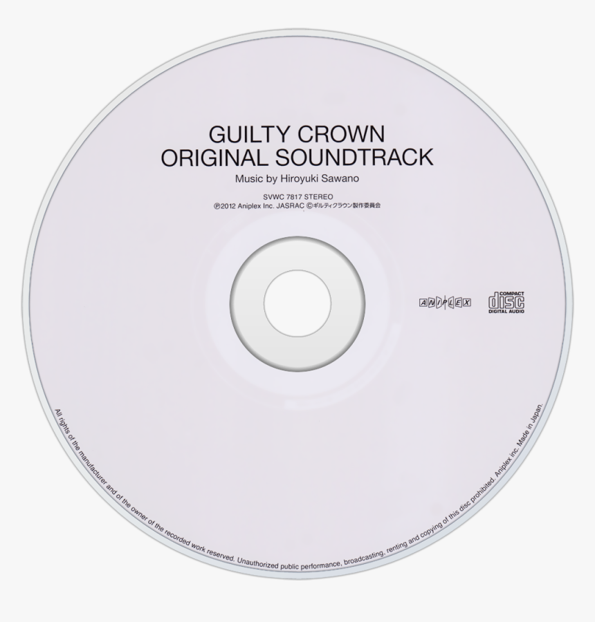 澤野弘之 Guilty Crown Original Soundtrack Cd Disc Image, HD Png Download