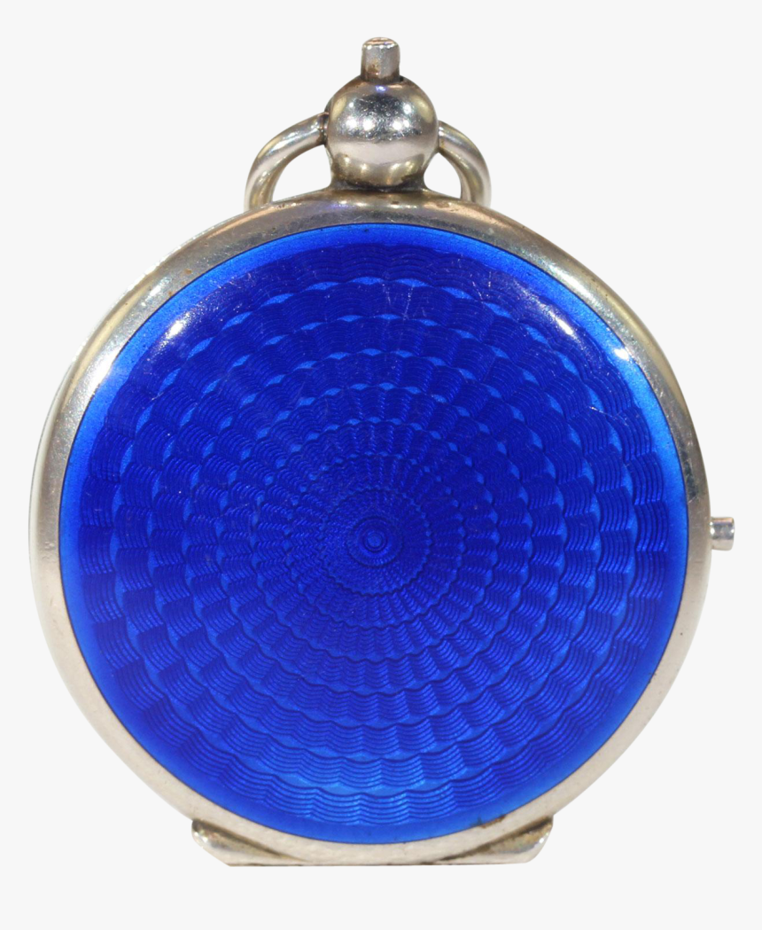 Antique Blue Enamel Compact Locket Pendant, HD Png Download