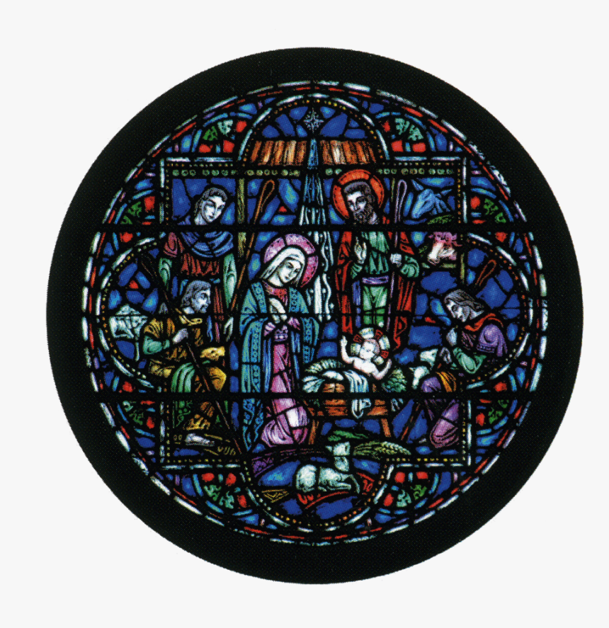 Nativitywindow - Stained Glass, HD Png Download