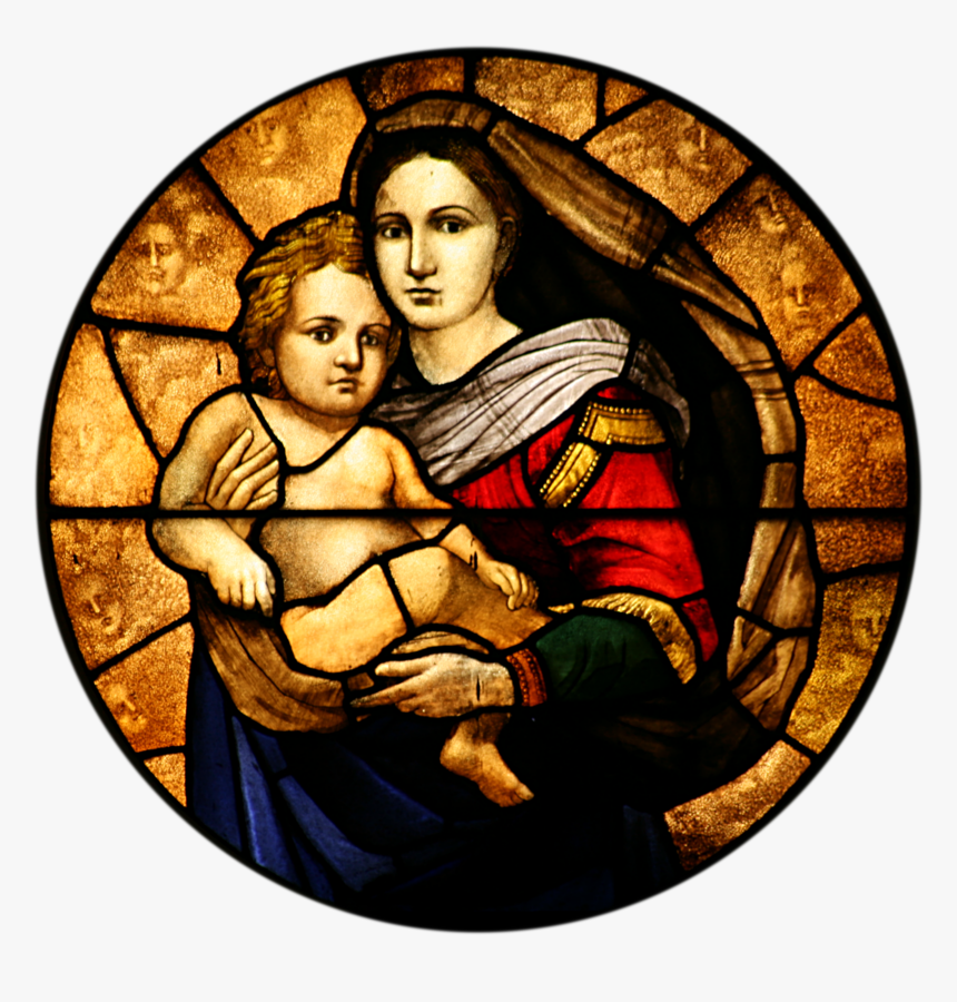 Catholic Stained Glass Window Png Free Download - Anglican Mary Stained Glass, Transparent Png
