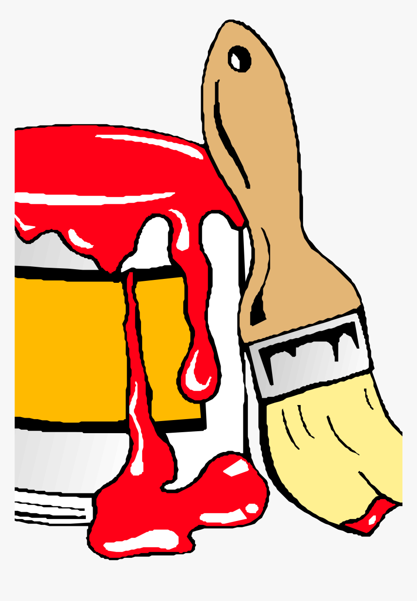 With Brush Big Image - Painting And Decorating Clipart, HD Png Download