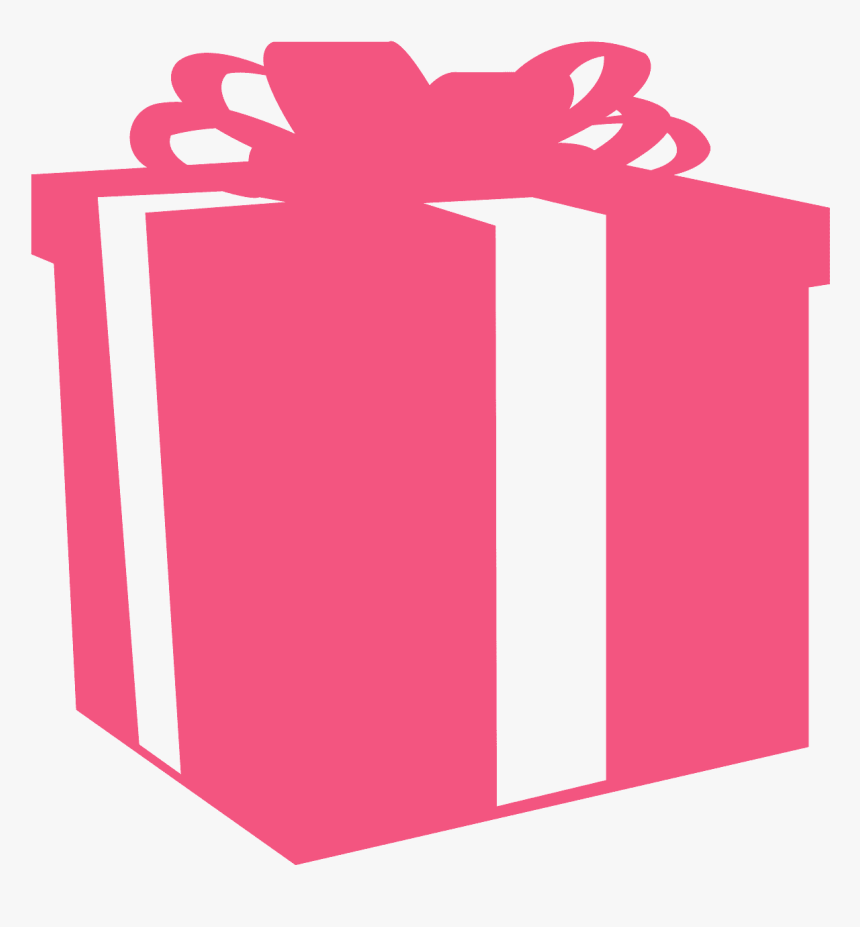 Red Gift Box Silhouette, HD Png Download