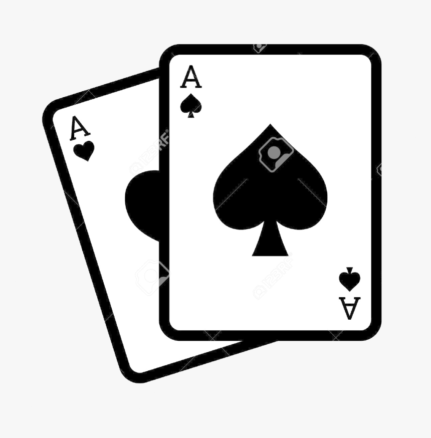 Playing Cards Blackjack Poker With Aces Line Art Icon - Ace Cards Vector Png, Transparent Png