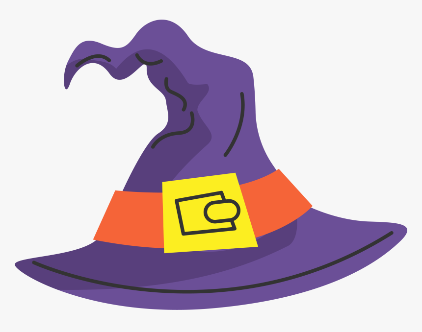 Witch Hat Boszorkxe1ny - Cartoon Purple Witch Hat, HD Png Download