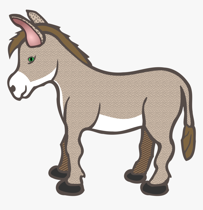 Clipart Manger Animals Nativity Donkey - Donkey Clipart, HD Png Download