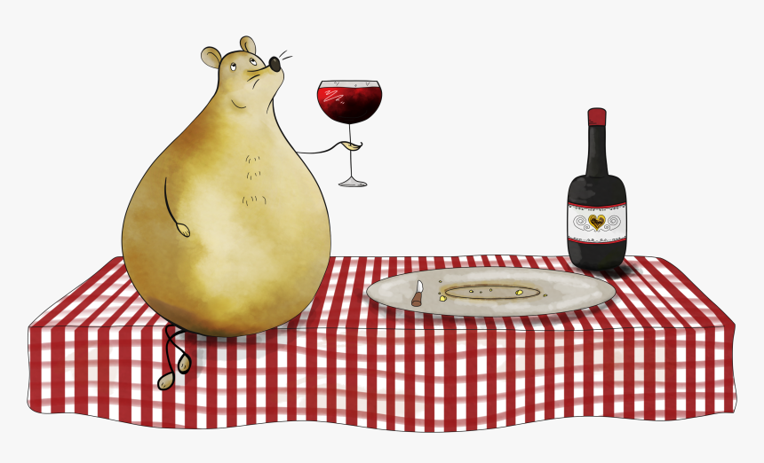 Mouse With Cheese And Wine Example Image - Placemat, HD Png Download
