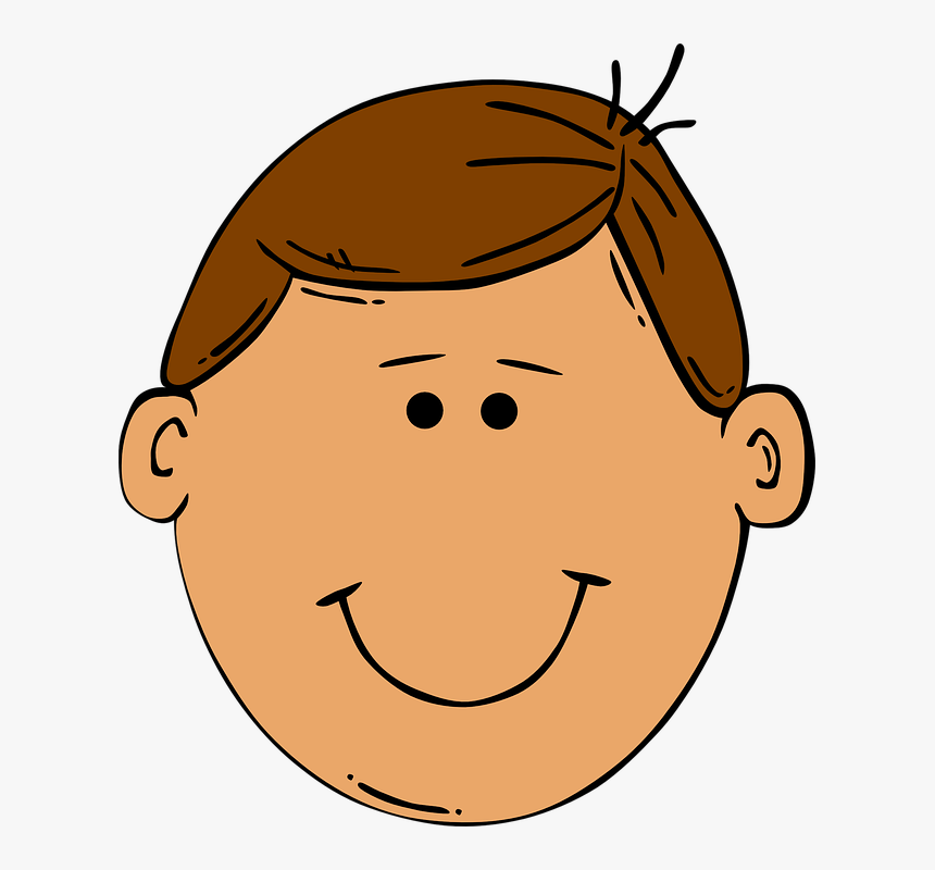 Transparent Cabeza Png - Black And White Clipart Face, Png Download