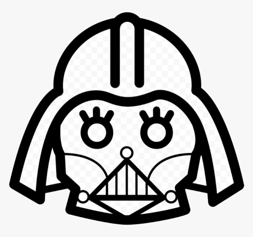 Darth Vader Frontal Head Outline Comments La Cabeza - Darth Vader, HD Png Download