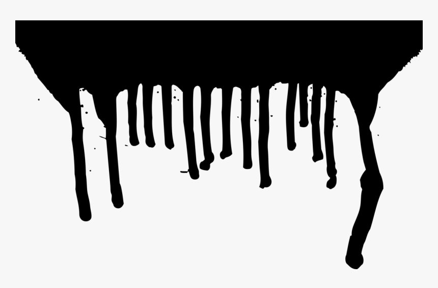 Silhouette,monochrome Photography,text - Paint Drip Vector Png, Transparent Png