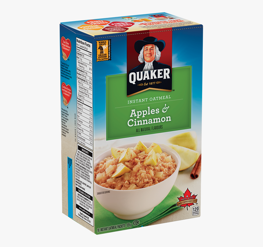 Quaker® Apples & Cinnamon Instant Oatmeal - Quaker Oats Brown Sugar Oatmeal, HD Png Download