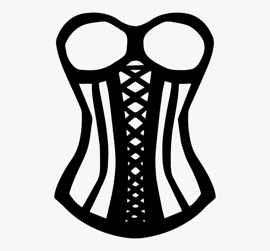 Laced, Corset, Fashion, Clothing, Binding, Elegant - Corset Drawing, HD Png Download