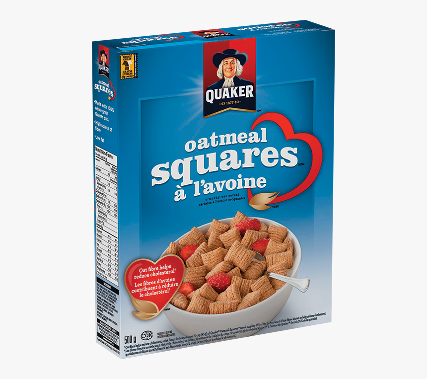 Quaker® Oatmeal Squares™ Cereal - Cereale Avoine, HD Png Download