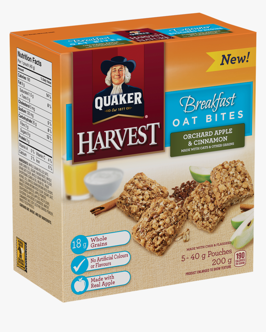 Quaker® Harvest Orchard Apple & Cinnamon Oat Bites - Quaker Harvest Oat Bites, HD Png Download