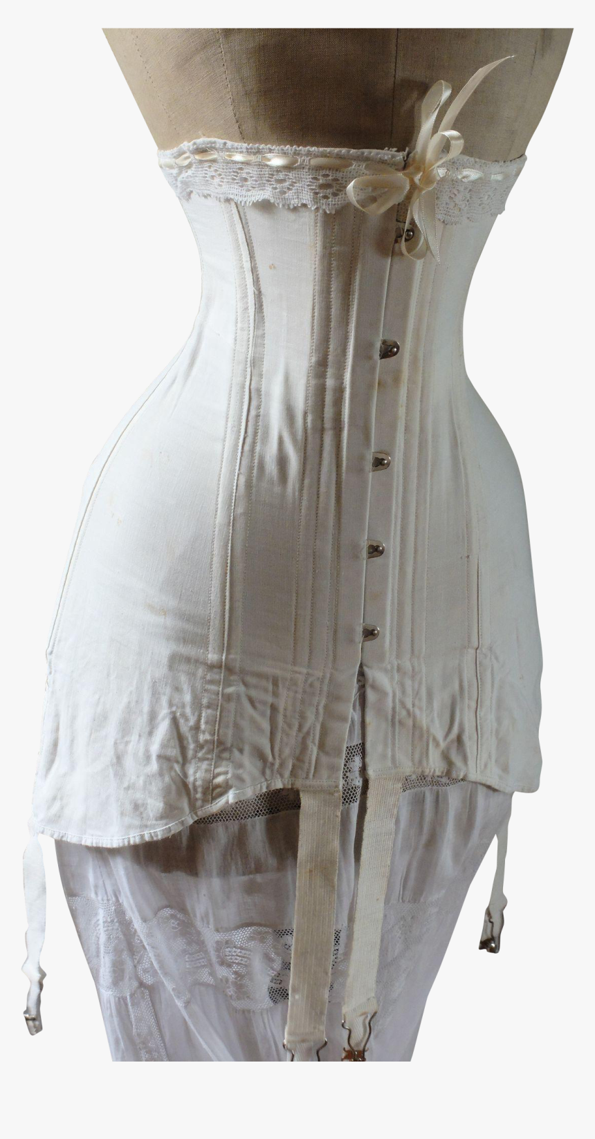 Antique Edwardian Corset - Gown, HD Png Download
