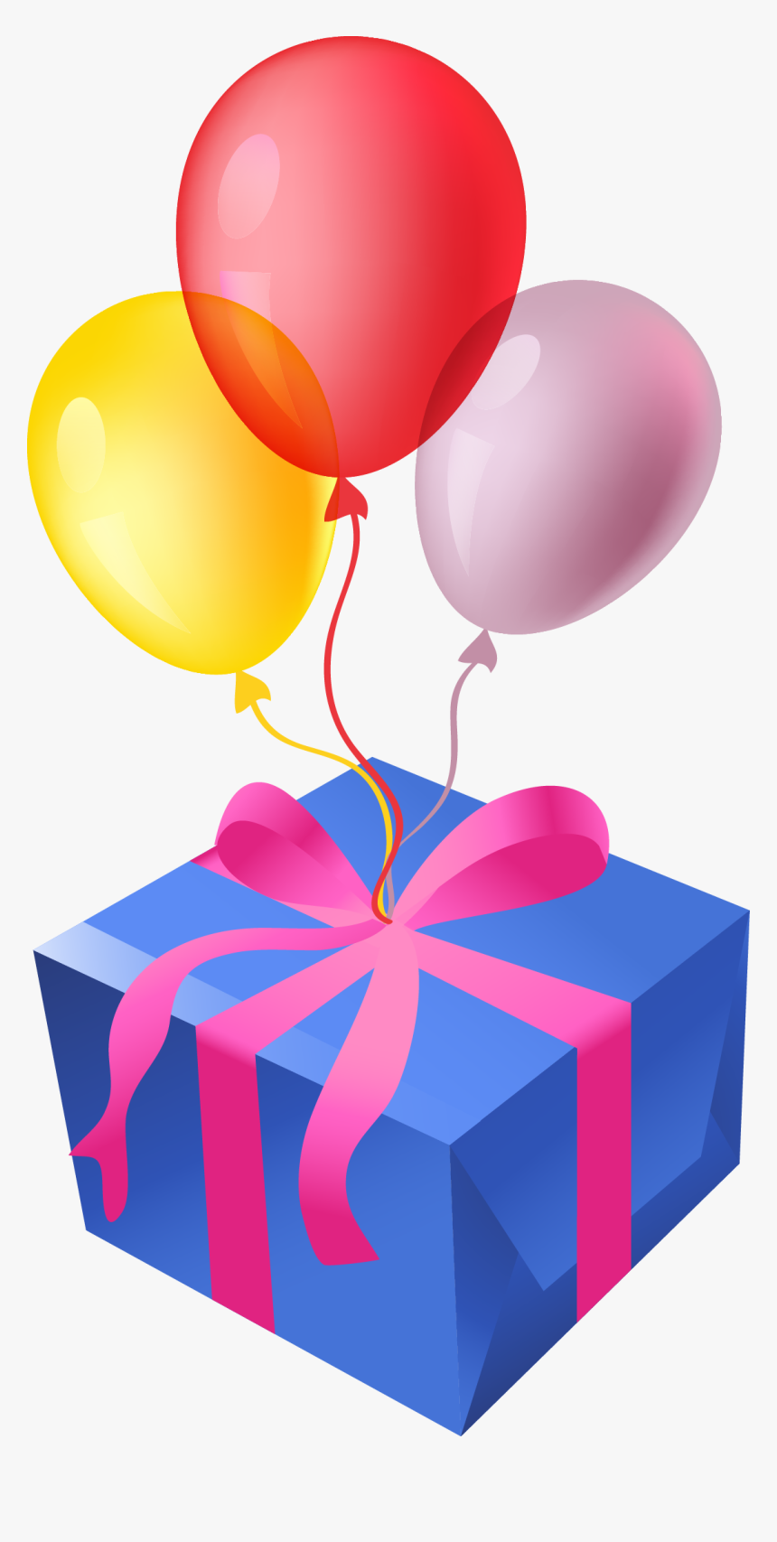 Transparent Balloon Vector Png - Balloon With Gift Png, Png Download