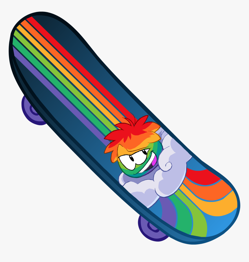 Club Penguin Wiki - Club Penguin Skateboard, HD Png Download