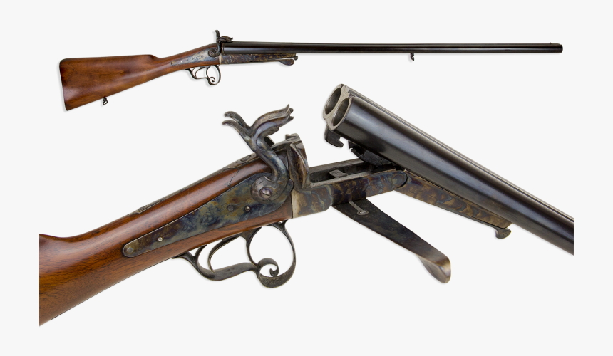 16 Bore Double Barrel Lefaucheux System Rotary Underleaver - 1870 Double Barrel Shotgun, HD Png Download