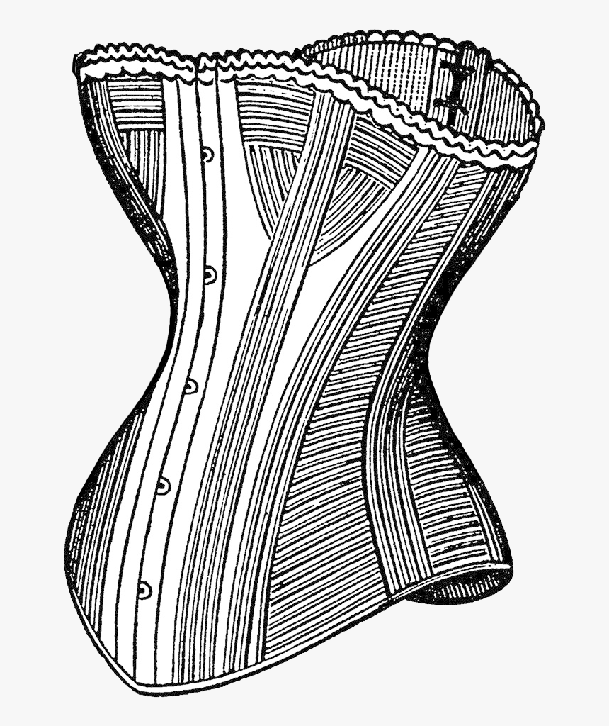 Corset Corsets Dibujos, Clipart, Contorno - Sketch, HD Png Download