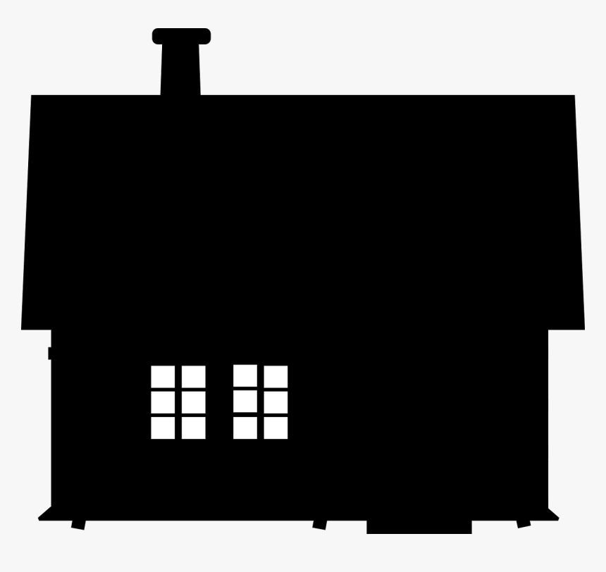 House, Silhouette, Windows, Enlightened, Illuminated - House Silhouette Png Transparent, Png Download
