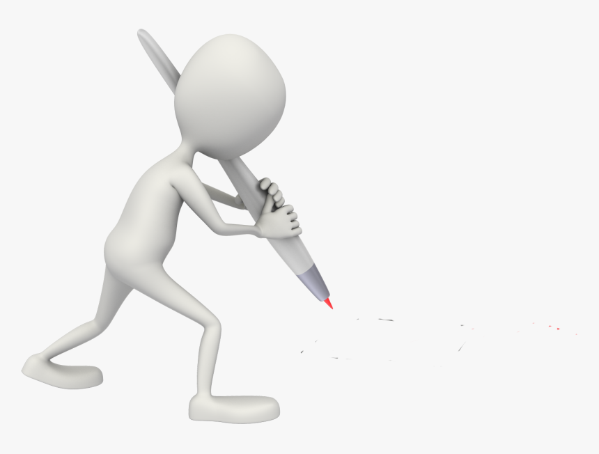 Stickman With Pen - Iconos De Trabajo Individual, HD Png Download