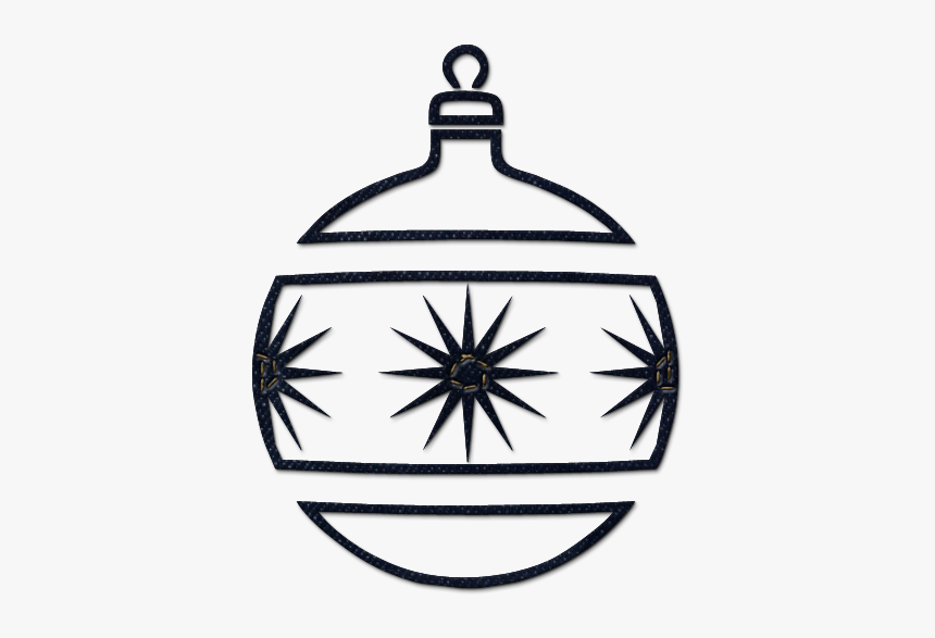 Christmas Ornament Black And White Christmas Clip Art - Christmas Ornament Black And White, HD Png Download