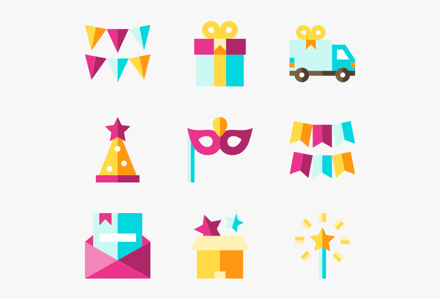Birthday Party - Flat Birthday Icon Png, Transparent Png