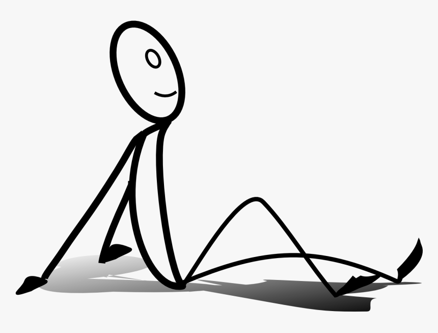 Stick Figure Sitting Clip Art - Draw Stick Figures Sitting Down, HD Png