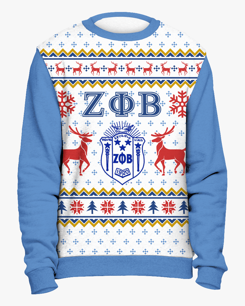 Transparent Ugly Christmas Sweater Clipart - Zeta Phi Beta Christmas Sweater, HD Png Download