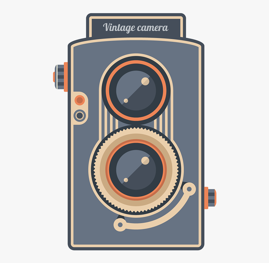 Rolleiflex Vintage Camera Drawing, HD Png Download
