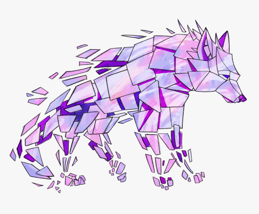 Purple Wolf Tank Top - Illustration, HD Png Download