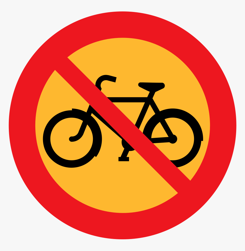 Clipart Circle Road - No Andar En Bicicleta, HD Png Download
