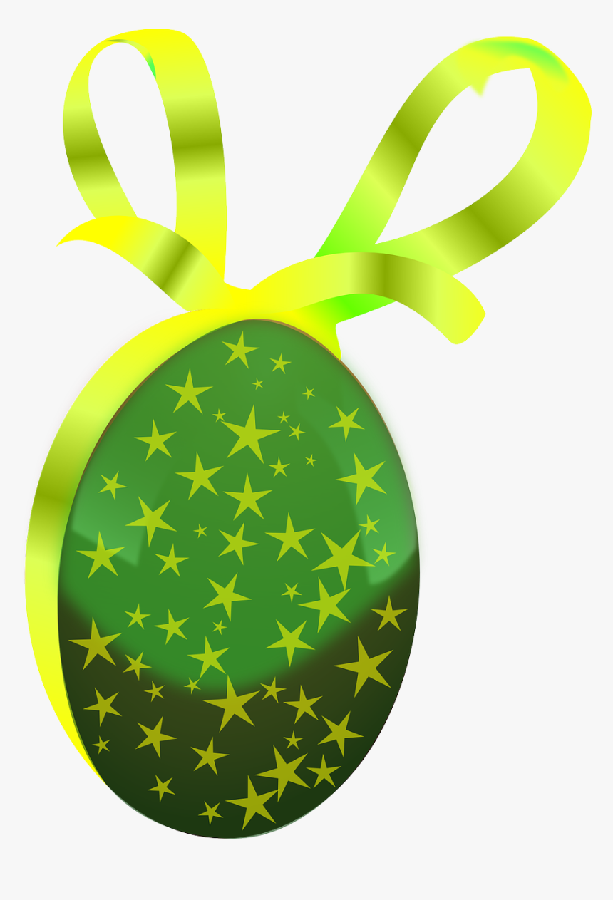 Egg,gift,easter,easter Egg,green,ribbon,free Vector - Ovo De Pascoa Verde Png, Transparent Png